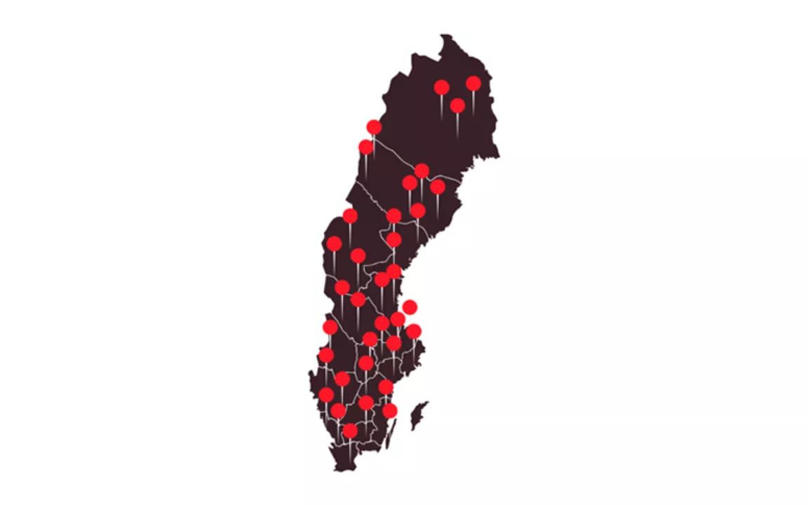 Sverigekarta mobil